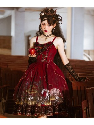 Halloween Gothic Lolita Style Dress JSK (Plus Size & Custom Size Available) (HA36)